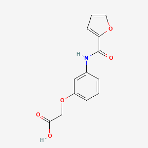 molecular formula C13H11NO5 B2579765 {3-[(呋喃-2-羰基)-氨基]-苯氧基}-乙酸 CAS No. 883542-09-4