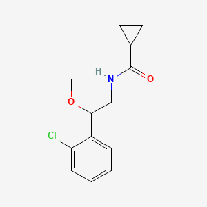 molecular formula C13H16ClNO2 B2579770 N-(2-(2-chlorophenyl)-2-methoxyethyl)cyclopropanecarboxamide CAS No. 1788677-87-1