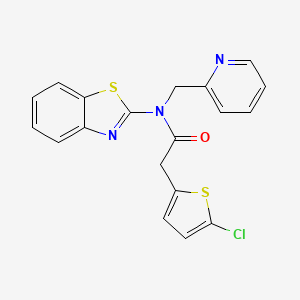 molecular formula C19H14ClN3OS2 B2579771 N-(苯并[d]噻唑-2-基)-2-(5-氯噻吩-2-基)-N-(吡啶-2-基甲基)乙酰胺 CAS No. 921841-27-2