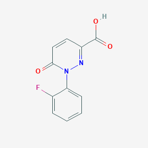 molecular formula C11H7FN2O3 B2579776 1-(2-Fluorophenyl)-6-oxo-1,6-dihydropyridazine-3-carboxylic acid CAS No. 926231-98-3