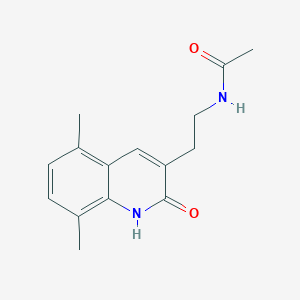 molecular formula C15H18N2O2 B2579783 N-(2-(5,8-二甲基-2-氧代-1,2-二氢喹啉-3-基)乙基)乙酰胺 CAS No. 851406-86-5