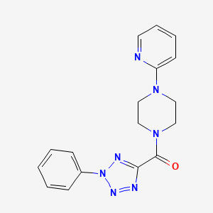molecular formula C17H17N7O B2579796 (2-phenyl-2H-tetrazol-5-yl)(4-(pyridin-2-yl)piperazin-1-yl)methanone CAS No. 1396798-97-2