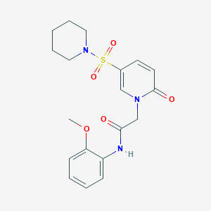 molecular formula C19H23N3O5S B2579800 N-(2-methoxyphenyl)-2-[2-oxo-5-(piperidin-1-ylsulfonyl)pyridin-1(2H)-yl]acetamide CAS No. 1251593-25-5