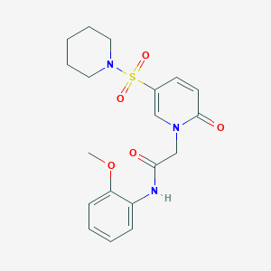 molecular formula C19H23N3O5S B2579800 N-(2-methoxyphenyl)-2-[2-oxo-5-(piperidine-1-sulfonyl)-1,2-dihydropyridin-1-yl]acetamide CAS No. 1251593-25-5