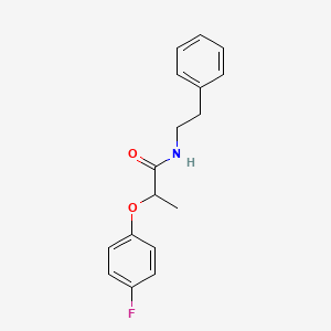 molecular formula C17H18FNO2 B2579803 2-(4-氟苯氧基)-N-(2-苯乙基)丙酰胺 CAS No. 617696-77-2