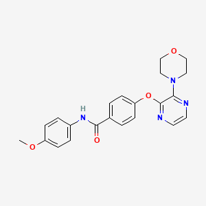 N-(4-methoxyphenyl)-4-{[3-(morpholin-4-yl)pyrazin-2-yl]oxy}benzamide