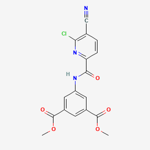 molecular formula C17H12ClN3O5 B2579811 1,3-Dimethyl 5-(6-chloro-5-cyanopyridine-2-amido)benzene-1,3-dicarboxylate CAS No. 2094878-79-0
