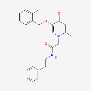 2-(2-methyl-5-((2-methylbenzyl)oxy)-4-oxopyridin-1(4H)-yl)-N-phenethylacetamide