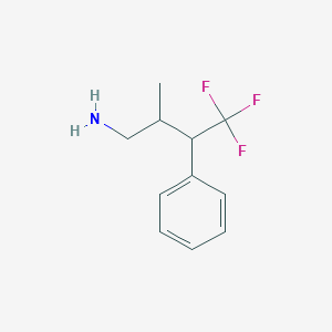 molecular formula C11H14F3N B2579824 4,4,4-Trifluoro-2-methyl-3-phenylbutan-1-amine CAS No. 2248316-04-1