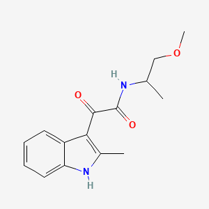 molecular formula C15H18N2O3 B2579840 N-(1-methoxypropan-2-yl)-2-(2-methyl-1H-indol-3-yl)-2-oxoacetamide CAS No. 852368-71-9