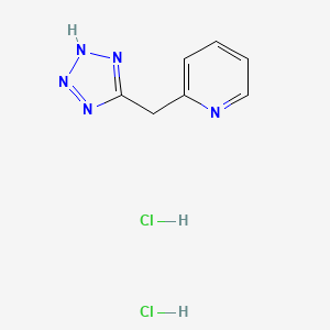 molecular formula C7H9Cl2N5 B2579844 2-[(1H-1,2,3,4-tetrazol-5-yl)methyl]pyridine dihydrochloride CAS No. 1384429-33-7
