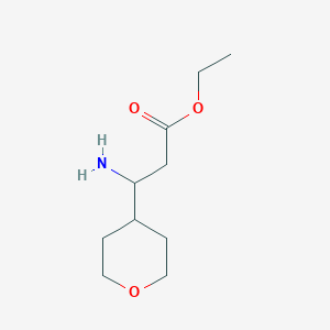 molecular formula C10H19NO3 B2579856 Ethyl 3-amino-3-(oxan-4-yl)propanoate CAS No. 1249952-01-9