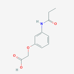 molecular formula C11H13NO4 B2579860 [3-(Propionylamino)phenoxy]acetic acid CAS No. 890984-30-2