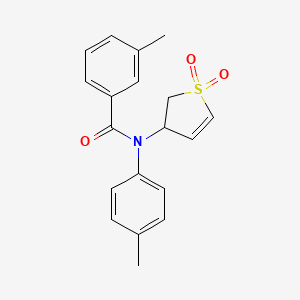 molecular formula C19H19NO3S B2579863 N-(1,1-dioxido-2,3-dihydrothiophen-3-yl)-3-methyl-N-(p-tolyl)benzamide CAS No. 852438-31-4