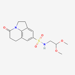 molecular formula C15H20N2O5S B2579879 N-(2,2-dimethoxyethyl)-4-oxo-2,4,5,6-tetrahydro-1H-pyrrolo[3,2,1-ij]quinoline-8-sulfonamide CAS No. 898462-64-1