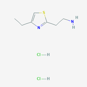 molecular formula C7H14Cl2N2S B2579882 [2-(4-乙基-1,3-噻唑-2-基)乙基]胺二盐酸盐 CAS No. 1609395-53-0