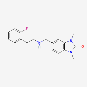 molecular formula C18H20FN3O B2579883 5-({[2-(2-fluorophenyl)ethyl]amino}methyl)-1,3-dimethyl-1,3-dihydro-2H-benzimidazol-2-one CAS No. 881449-14-5