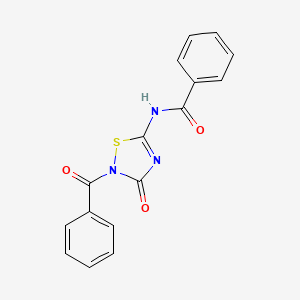 molecular formula C16H11N3O3S B2579890 N-(2-benzoyl-3-oxo-1,2,4-thiadiazol-5-yl)benzamide CAS No. 171508-73-9