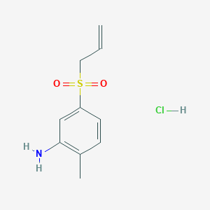 molecular formula C10H14ClNO2S B2579893 2-Methyl-5-(prop-2-ene-1-sulfonyl)aniline hydrochloride CAS No. 1049720-97-9