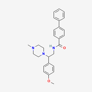 molecular formula C27H31N3O2 B2579903 N-(2-(4-甲氧苯基)-2-(4-甲基哌嗪-1-基)乙基)-[1,1'-联苯]-4-甲酰胺 CAS No. 898414-33-0