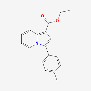 molecular formula C18H17NO2 B2579905 Ethyl 3-(4-methylphenyl)indolizine-1-carboxylate CAS No. 247075-84-9