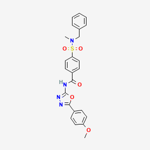 molecular formula C24H22N4O5S B2579921 4-[benzyl(methyl)sulfamoyl]-N-[5-(4-methoxyphenyl)-1,3,4-oxadiazol-2-yl]benzamide CAS No. 442881-33-6