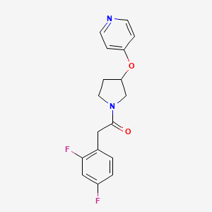 molecular formula C17H16F2N2O2 B2579929 2-(2,4-Difluorophenyl)-1-(3-(pyridin-4-yloxy)pyrrolidin-1-yl)ethanone CAS No. 2034617-72-4