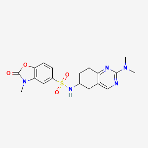 molecular formula C18H21N5O4S B2579930 N-[2-(dimethylamino)-5,6,7,8-tetrahydroquinazolin-6-yl]-3-methyl-2-oxo-2,3-dihydro-1,3-benzoxazole-5-sulfonamide CAS No. 2097862-26-3