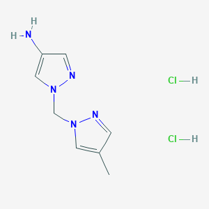 1-[(4-Methyl-1H-pyrazol-1-yl)methyl]-1H-pyrazol-4-amine dihydrochloride