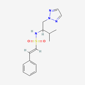 molecular formula C15H20N4O2S B2579943 (E)-N-(3-甲基-1-(2H-1,2,3-三唑-2-基)丁-2-基)-2-苯乙烯磺酰胺 CAS No. 2035007-75-9