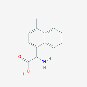 molecular formula C13H13NO2 B2579944 2-Amino-2-(4-methylnaphthalen-1-yl)acetic acid CAS No. 1259983-60-2