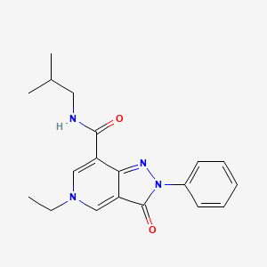 molecular formula C19H22N4O2 B2579952 5-乙基-N-异丁基-3-氧代-2-苯基-3,5-二氢-2H-吡唑并[4,3-c]吡啶-7-羧酰胺 CAS No. 921833-23-0