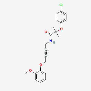 2-(4-Chlorophenoxy)-N-[4-(2-methoxyphenoxy)but-2-YN-1-YL]-2-methylpropanamide