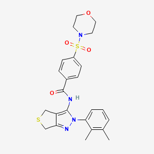 molecular formula C24H26N4O4S2 B2579957 N-(2-(2,3-dimethylphenyl)-4,6-dihydro-2H-thieno[3,4-c]pyrazol-3-yl)-4-(morpholinosulfonyl)benzamide CAS No. 450344-53-3