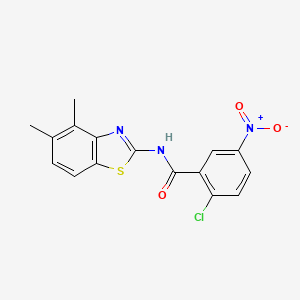 molecular formula C16H12ClN3O3S B2579966 2-chloro-N-(4,5-dimethyl-1,3-benzothiazol-2-yl)-5-nitrobenzamide CAS No. 864860-90-2