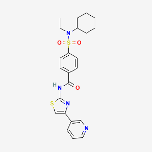 4-(N-cyclohexyl-N-ethylsulfamoyl)-N-(4-(pyridin-3-yl)thiazol-2-yl)benzamide