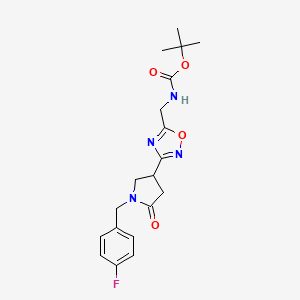 Tert-butyl ({3-[1-(4-fluorobenzyl)-5-oxopyrrolidin-3-yl]-1,2,4-oxadiazol-5-yl}methyl)carbamate