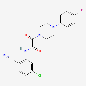 molecular formula C19H16ClFN4O2 B2579973 N-(5-chloro-2-cyanophenyl)-2-[4-(4-fluorophenyl)piperazin-1-yl]-2-oxoacetamide CAS No. 941998-97-6