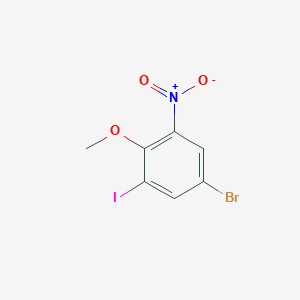 molecular formula C7H5BrINO3 B2579974 4-溴-2-碘-6-硝基苯甲醚 CAS No. 1935459-09-8