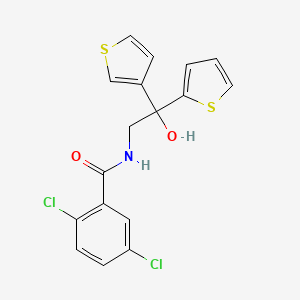 molecular formula C17H13Cl2NO2S2 B2579975 2,5-dichloro-N-(2-hydroxy-2-(thiophen-2-yl)-2-(thiophen-3-yl)ethyl)benzamide CAS No. 2034491-96-6