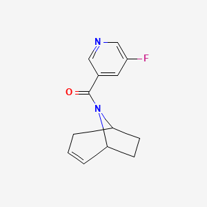 molecular formula C13H13FN2O B2579976 (1R,5S)-8-氮杂双环[3.2.1]辛-2-烯-8-基(5-氟吡啶-3-基)甲酮 CAS No. 2319804-21-0