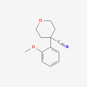 molecular formula C13H15NO2 B2579984 4-(2-methoxyphenyl)tetrahydro-2H-pyran-4-carbonitrile CAS No. 694463-31-5