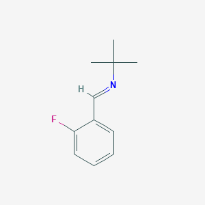 molecular formula C11H14FN B2579993 （E）-N-(2-氟苄叉）-2-甲基丙烷-2-胺 CAS No. 195004-63-8