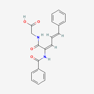 molecular formula C20H18N2O4 B2579997 2-((2E,4E)-2-benzamido-5-phenylpenta-2,4-dienamido)acetic acid CAS No. 313957-43-6