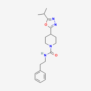 4-(5-isopropyl-1,3,4-oxadiazol-2-yl)-N-phenethylpiperidine-1-carboxamide