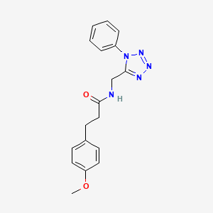 3-(4-methoxyphenyl)-N-((1-phenyl-1H-tetrazol-5-yl)methyl)propanamide