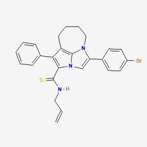 N-allyl-4-(4-bromophenyl)-1-phenyl-5,6,7,8-tetrahydro-2a,4a-diazacyclopenta[cd]azulene-2-carbothioamide
