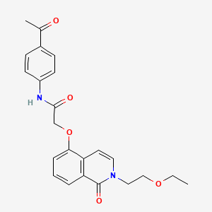 N-(4-acetylphenyl)-2-[2-(2-ethoxyethyl)-1-oxoisoquinolin-5-yl]oxyacetamide