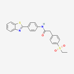 N-(4-(benzo[d]thiazol-2-yl)phenyl)-2-(4-(ethylsulfonyl)phenyl)acetamide