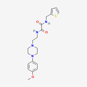 molecular formula C20H26N4O3S B2580014 N'-{2-[4-(4-methoxyphenyl)piperazin-1-yl]ethyl}-N-[(thiophen-2-yl)methyl]ethanediamide CAS No. 1049569-67-6